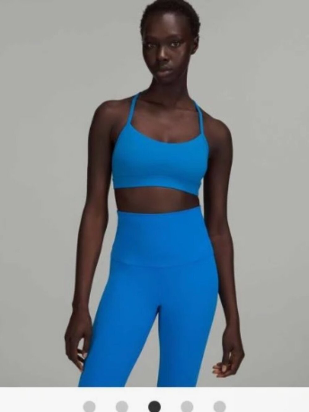 LIKE NEW LULULEMON Flow Y Bra Nulu Light Support, A–C Cups | POOLSIDE BLUE SIZE